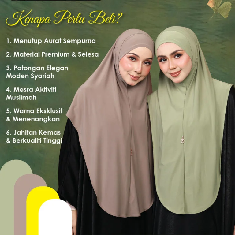 Kenapa perlu beli Tudung Syria Elmaree