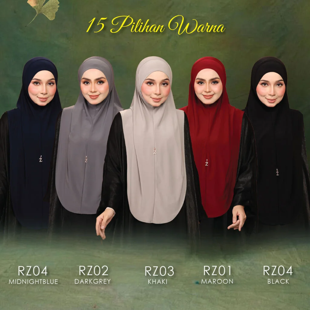 Koleksi warna Tudung Syria - set 1